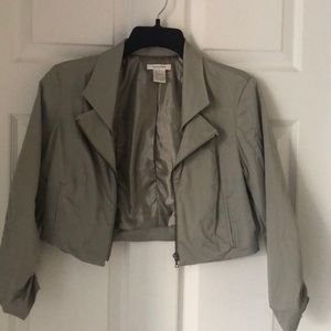 Pewter Gray Chic Cropped Jacket
